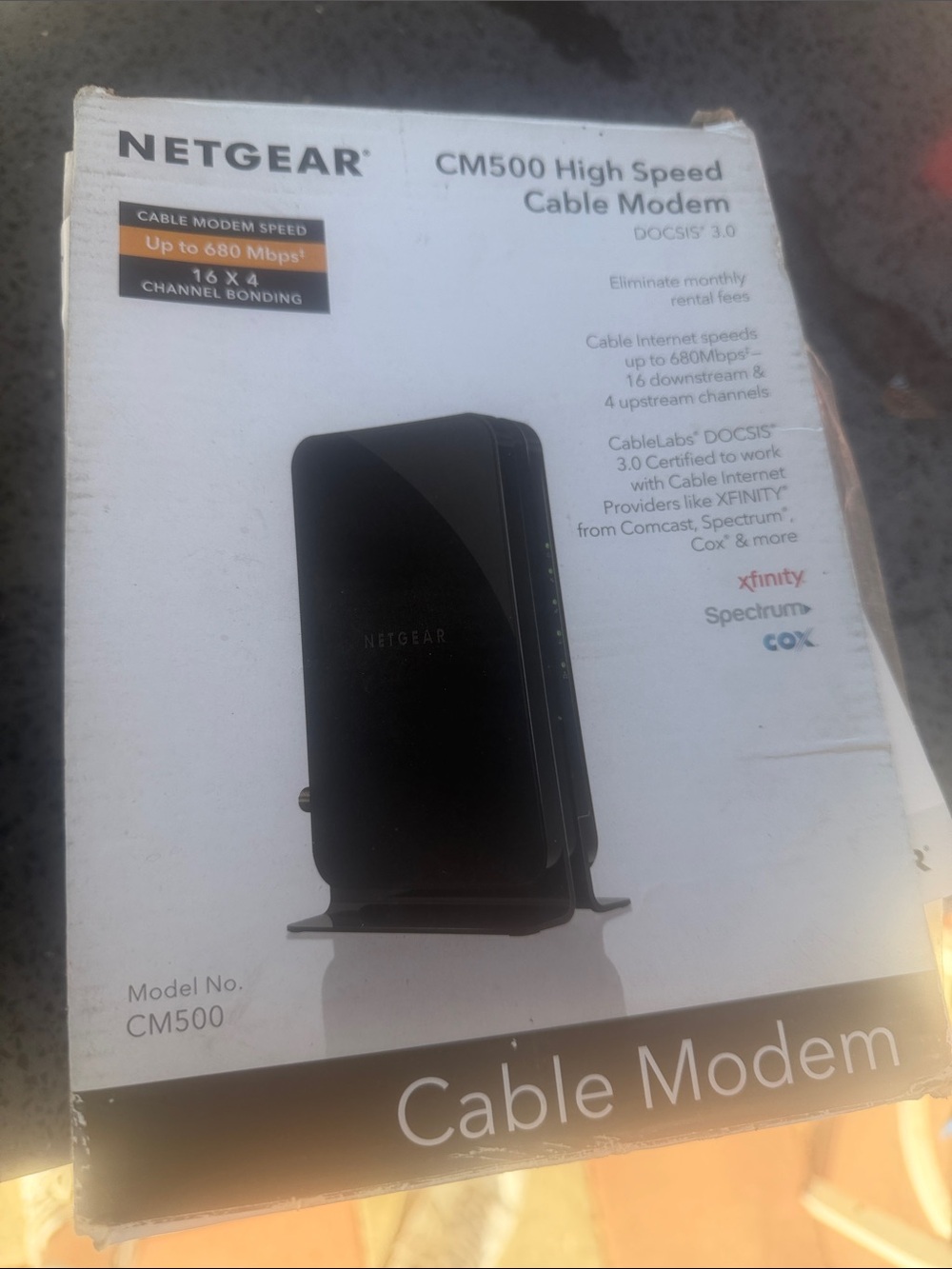 Netgear CM500 High Speed Cable Modem DOCSIS 3.0 Xfinity Cox Spectrum Comcast
